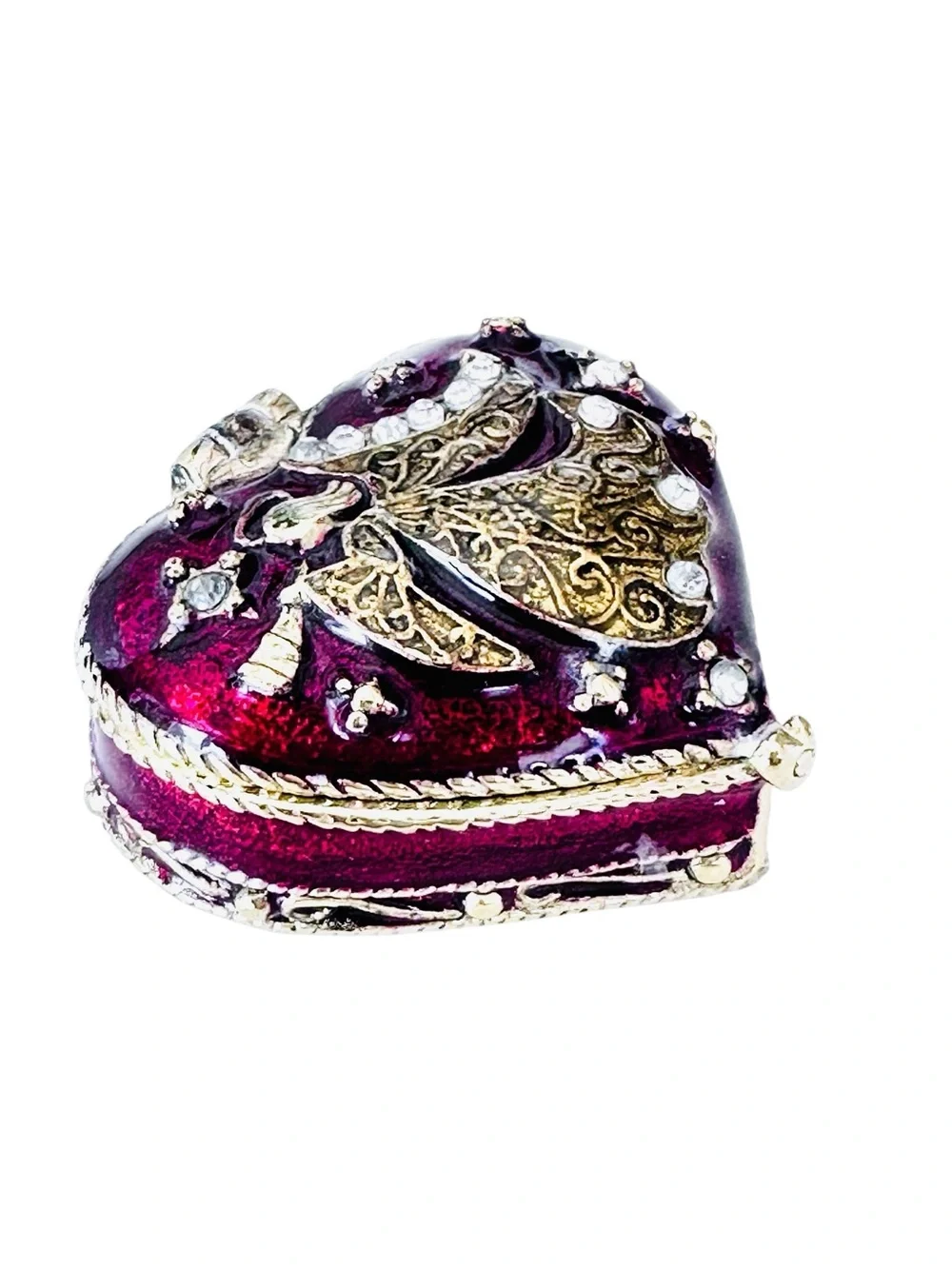 Monet enamel heart